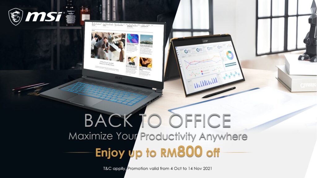 MSI Back to Office Promotion offers up to RM800 discounts in their best laptops 6