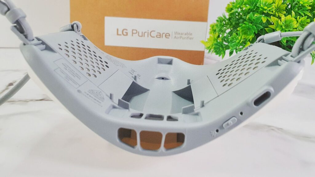 LG PuriCare Wearable Air Purifier Mask Review bottom view