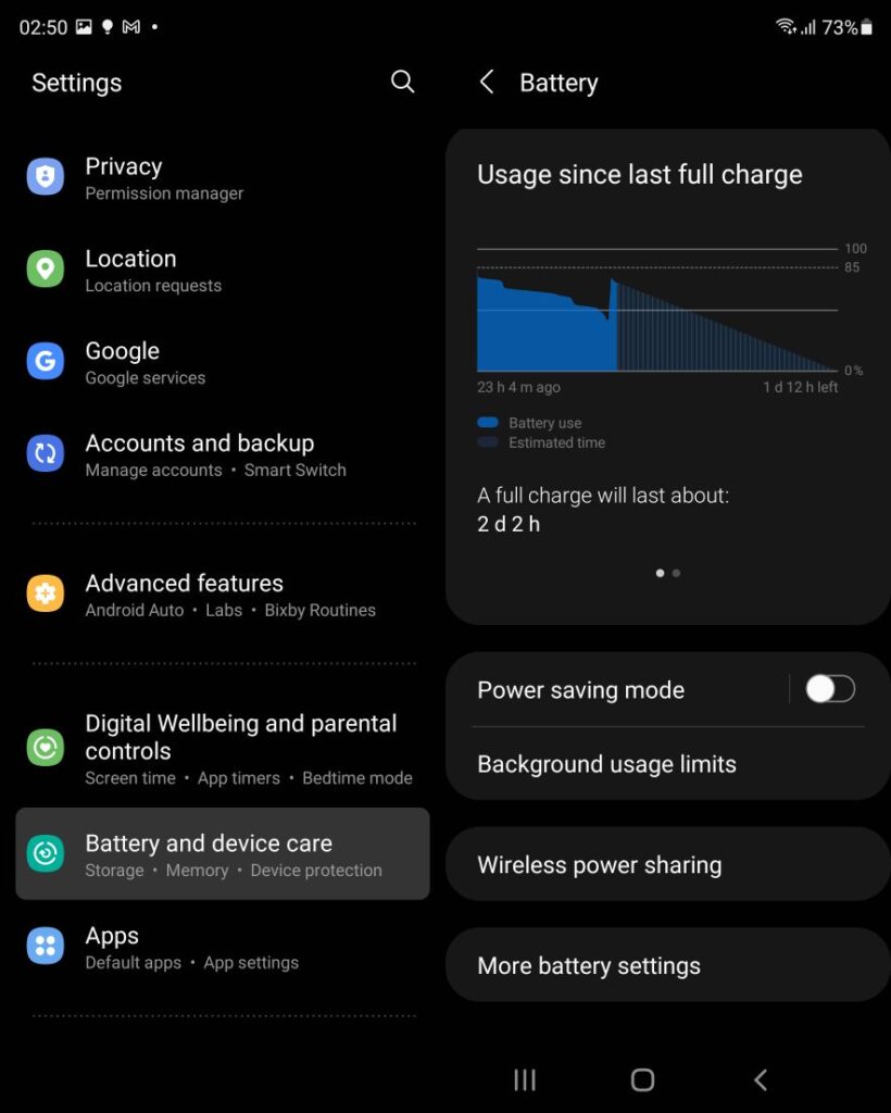 Galaxy Z Fold3 Tip #6 - Extend Battery Lifespan Step 1