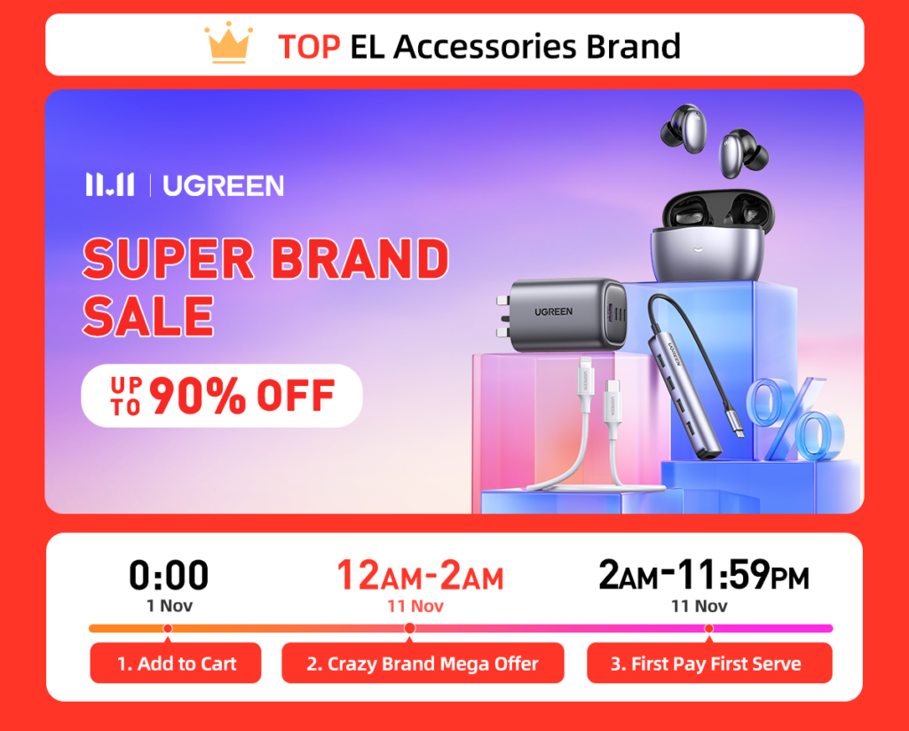 UGREEN Malaysia 11.11 Super brand sale time