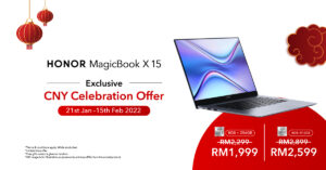 Honor MagicBook X 15 gets an RM300 discount and free gifts for the Year of the Tiger 4
