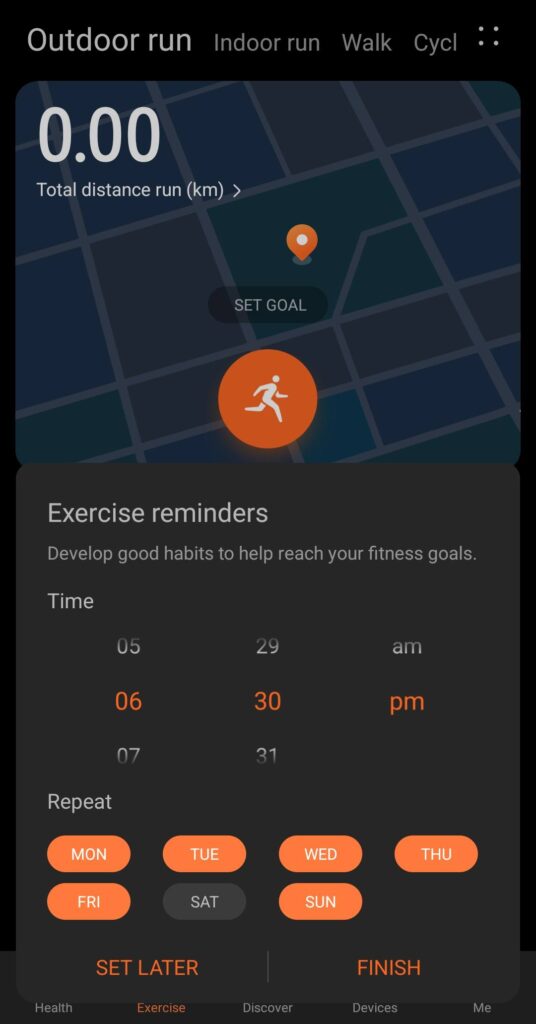 Personal AI Running Coach reminders