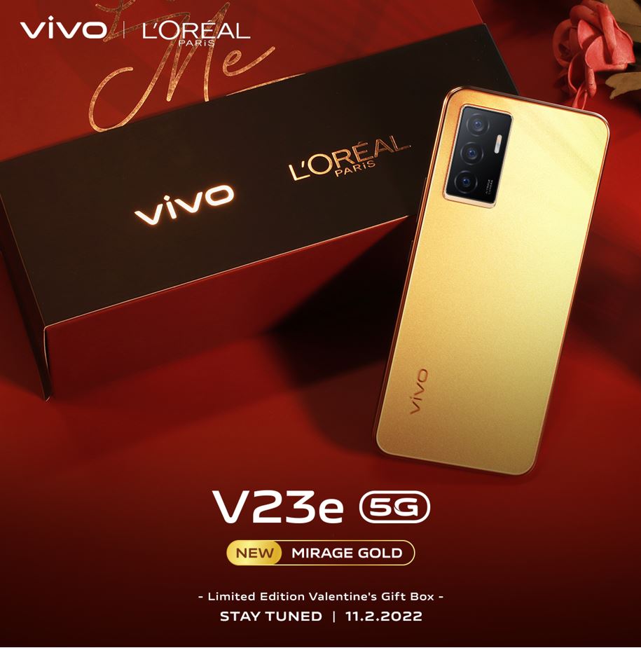 V23e 5G Mirage Gold teaser