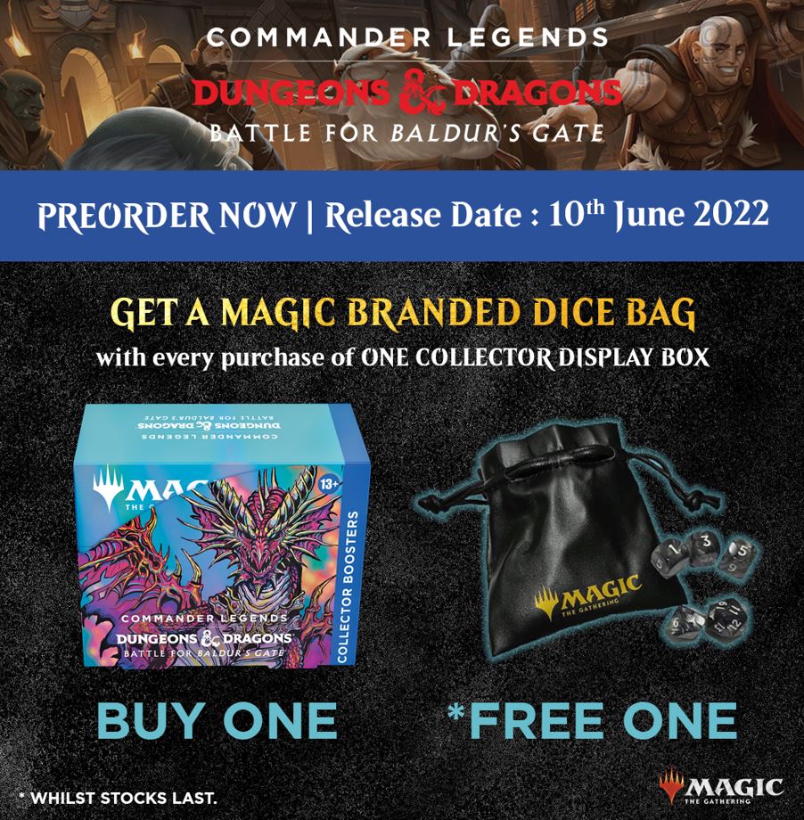 MTG Commander Legends Battle for Baldur's Gate dice bag