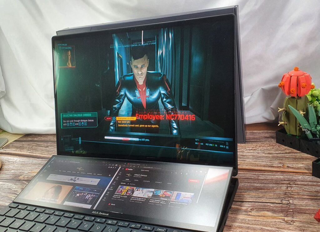 ASUS Zenbook Pro 14 Duo OLED review (UX8402) angled