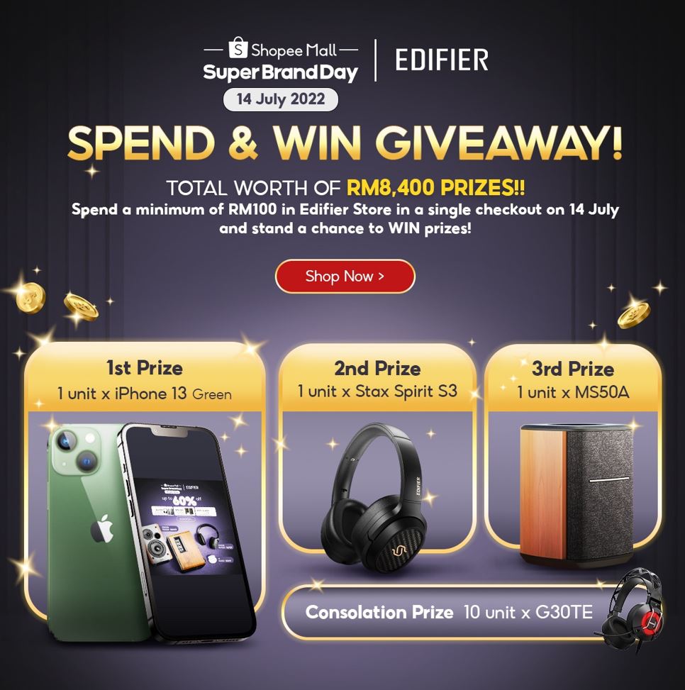 Edifier Super Brand Day Sales giveaway
