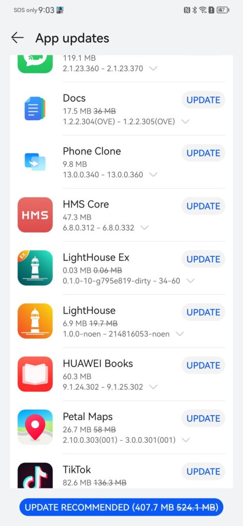 Lighthouse app update appgallery update 1