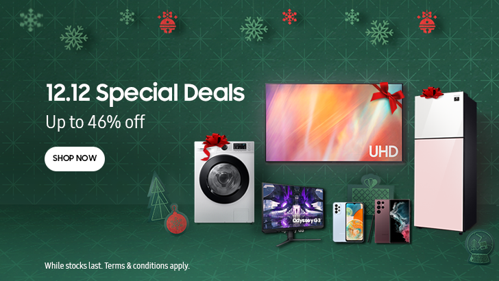 Samsung 1212 Holiday Sale with 46% off exclusively on Shopee & Lazada