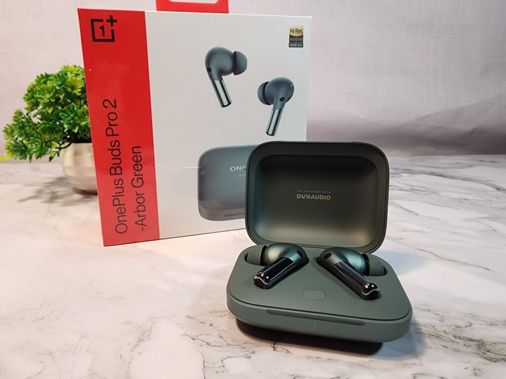 OnePlus Buds Pro 2 Review charging earbuds front cover
