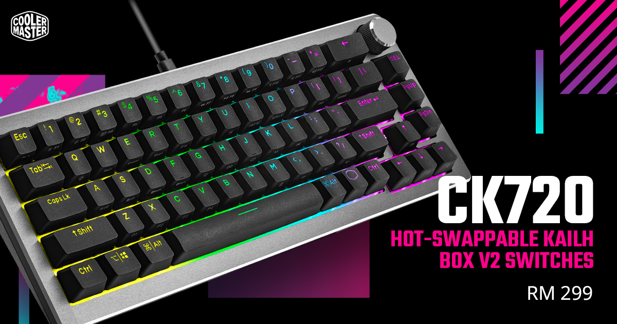 Cooler Master CK720 enthusiast mechanical keyboard now available for ...