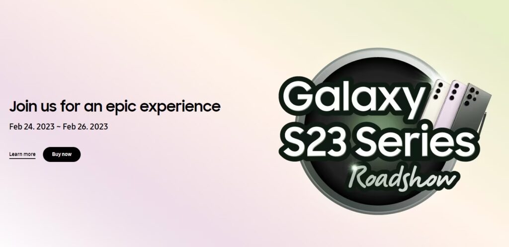 Samsung Galaxy S23 roadshow starts 24 February 2023; amazing bargains and a chance to meet celebrity cosplayer Hakken! 1
