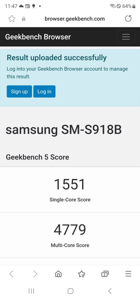 Samsung Galaxy S23 Ultra review geekbench review