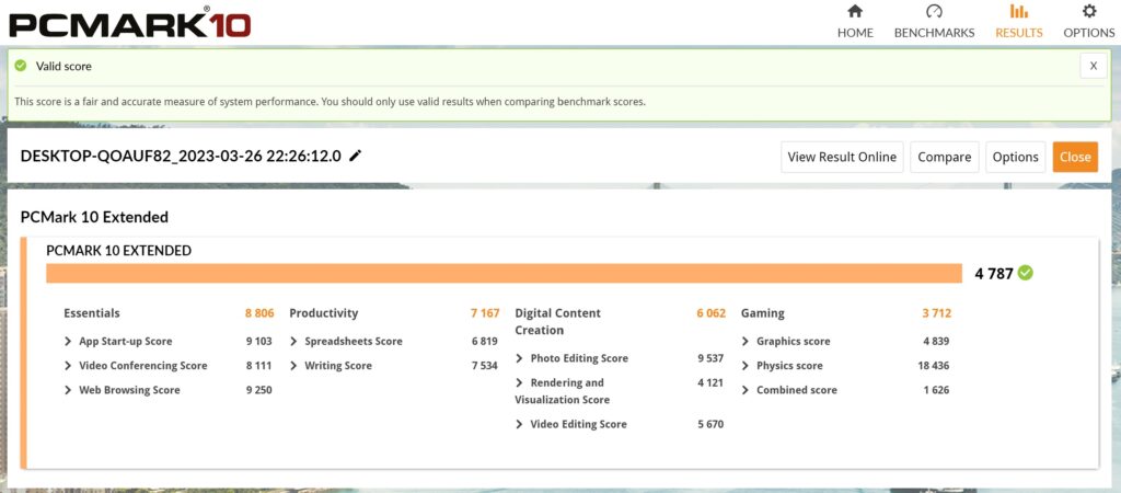 ASUS Zenbook 14 Flip OLED Review (UP3404) pcmark 10 extended