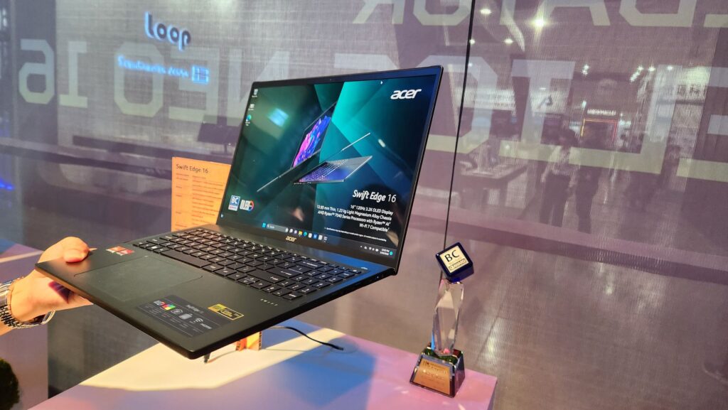 Acer Computex 2023 swift edge 16 side