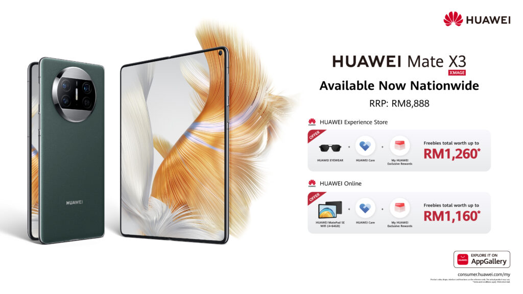 Huawei Mate X3 sales free gifts