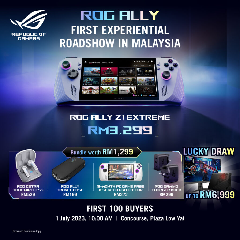ROG ALLY Z1 Extreme Malaysia Roadshow Bundle at Plaza Lowyat Concourse, 1st July 2023.