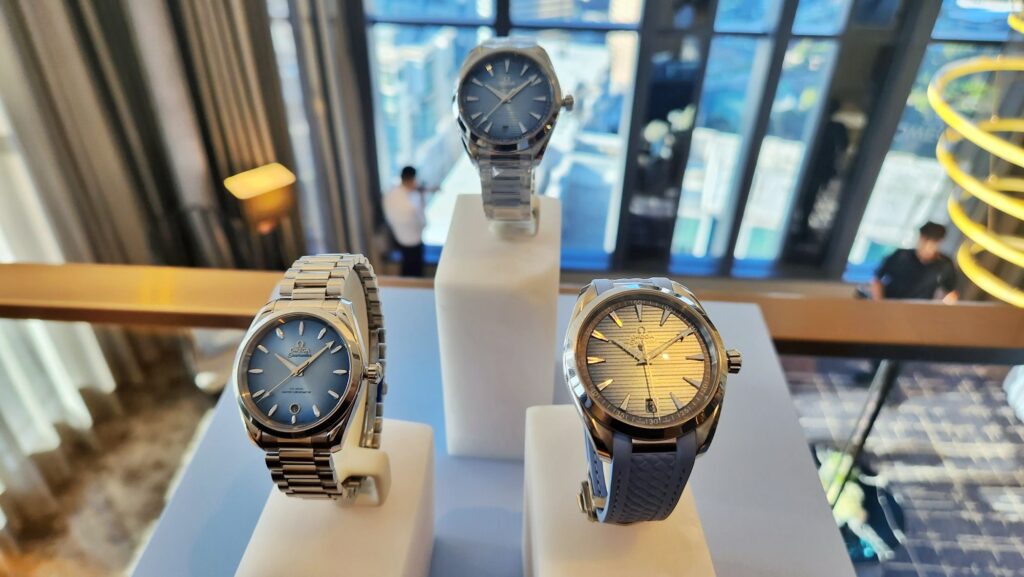 OMEGA Summer Blue Aqua Terra collection in 38mm and 41mm