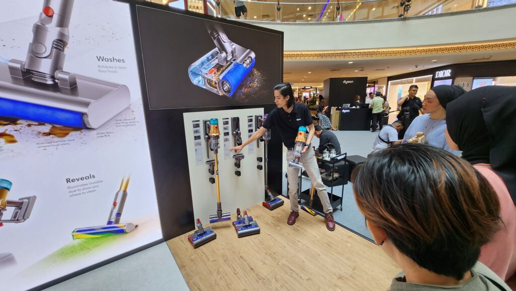 Dyson V12s Detect Slim Submarine demo area at the new Dyson Experiential Event