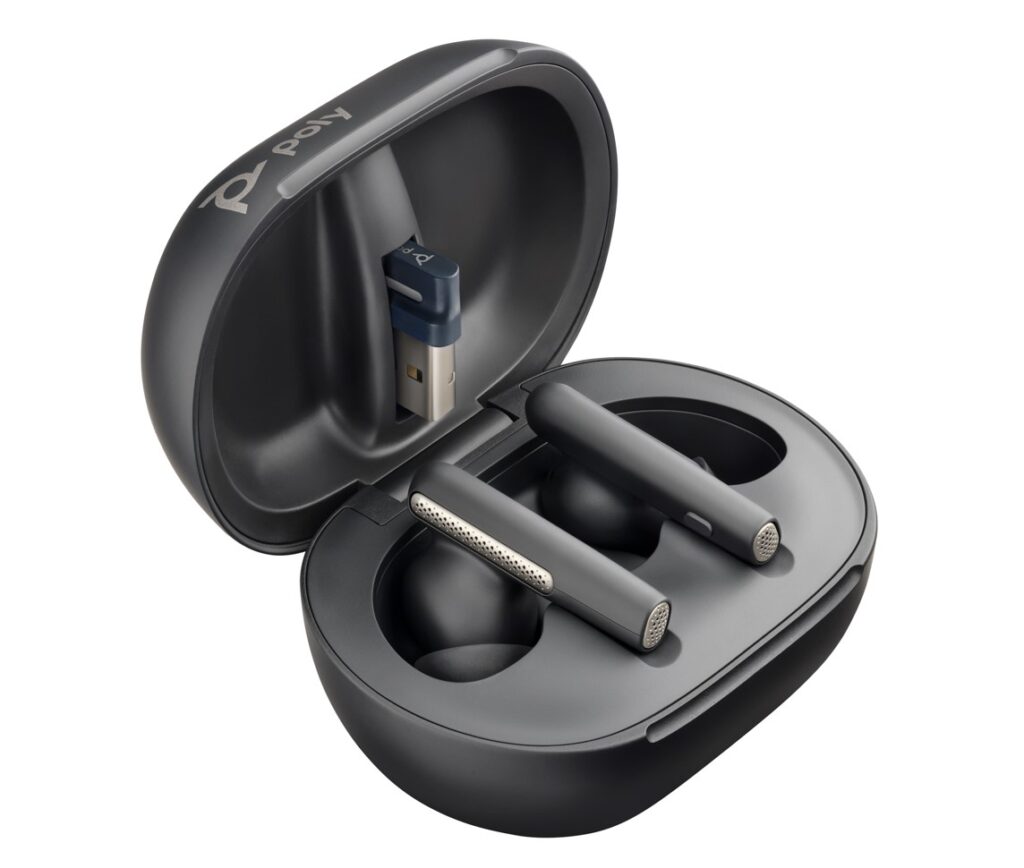 Poly Voyager Free 60+ UC earbuds with dongle