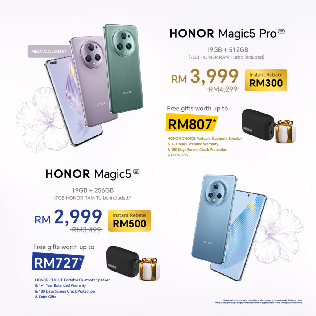 Honor Magic5 Pro Coral Purple Merdeka promotion