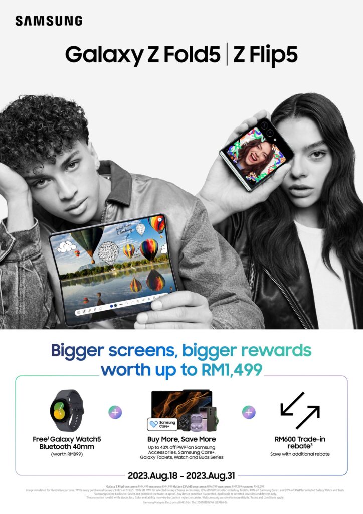 Samsung Galaxy Z Fold5 and Flip5 2023 promo
