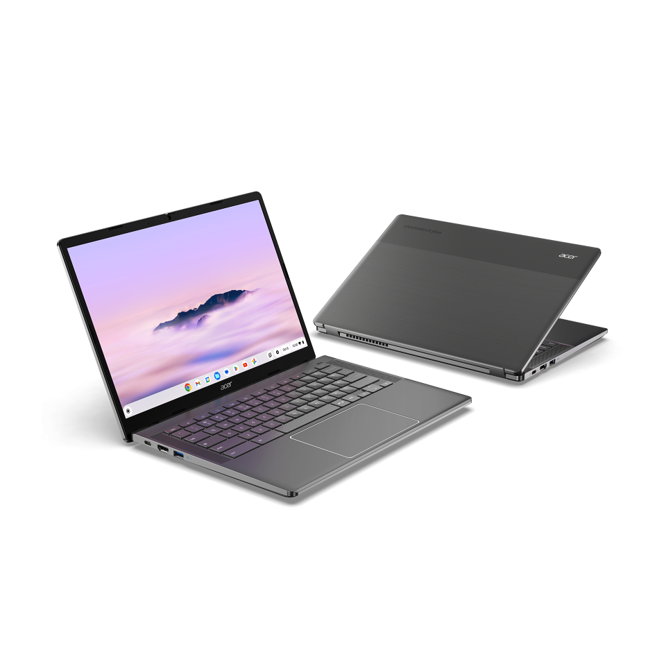Acer Chromebook Plus 514 front and rear