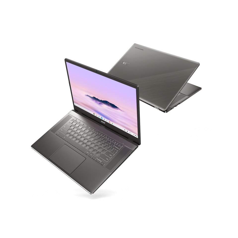 Acer Chromebook Plus 515 front and rear