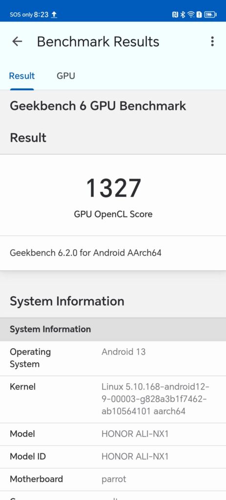 Honor X9b Review geekbench 6 opencl