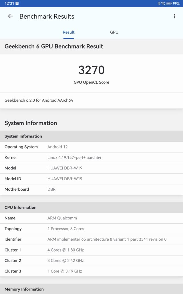 Huawei MatePad 11 PaperMatte Edition Review geekbench 6 1
