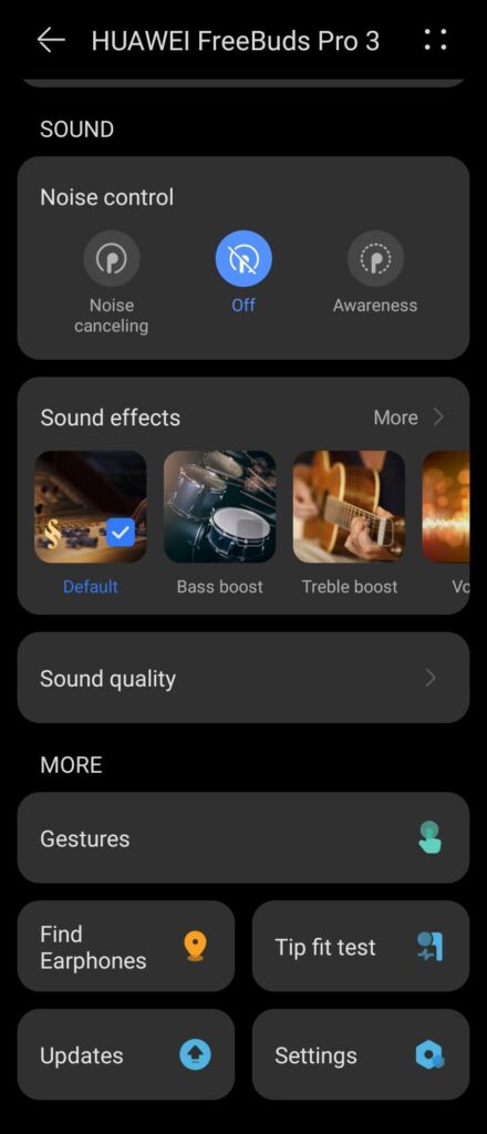 Huawei FreeBuds Pro 3 Review sound settings