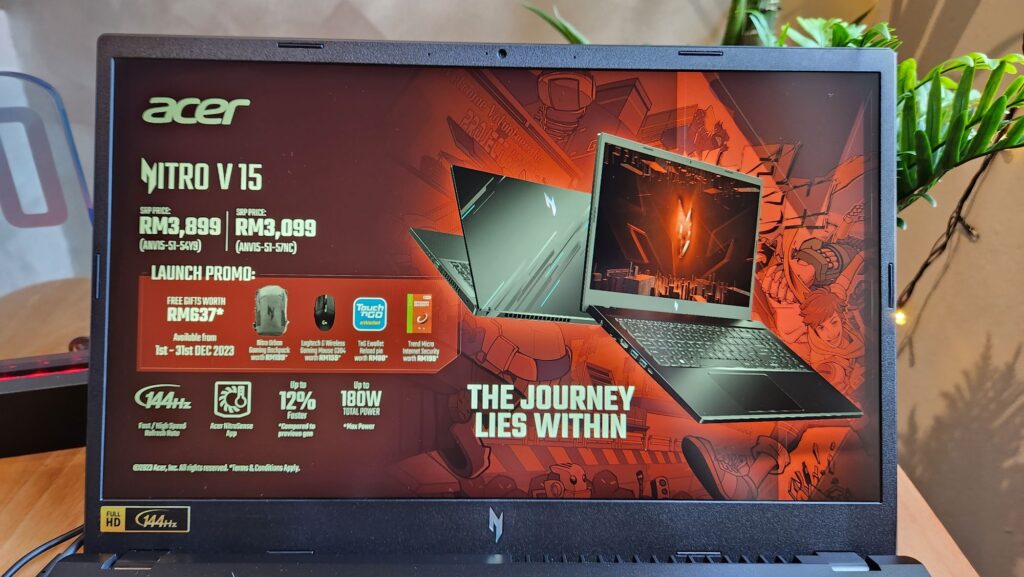 Acer Nitro V 15 display