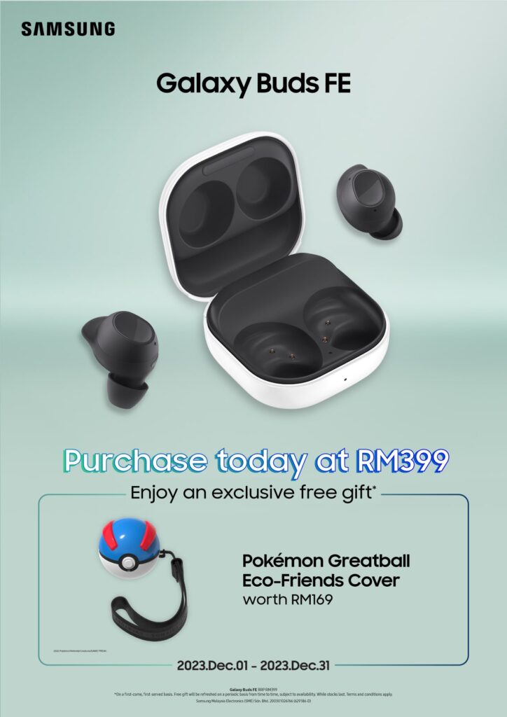 Samsung Galaxy Buds FE and free Pokemon Eco Friends Cover promo
