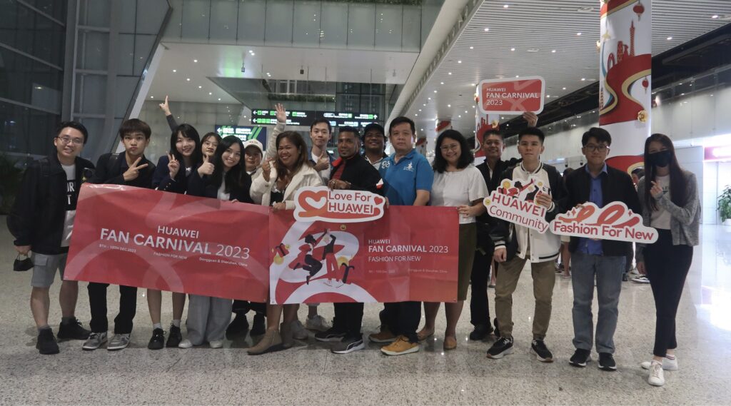 huawei fans carnival 2023 airport arrival