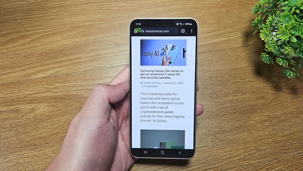 Samsung Galaxy S24 Review web browsing