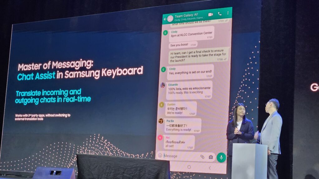 Samsung Galaxy AI Chat translate