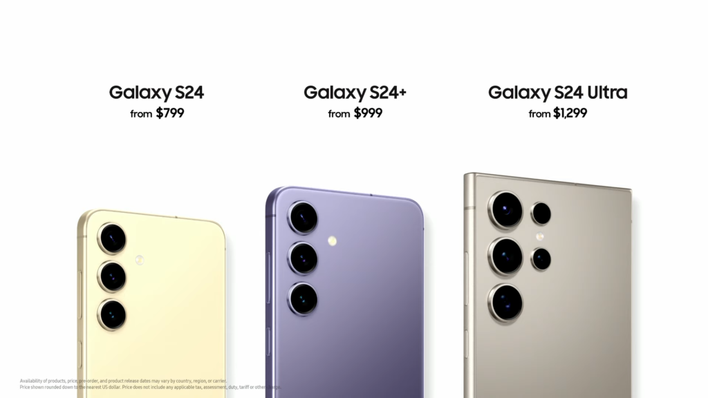 Samsung Galaxy Unpacked 2024 prices US
