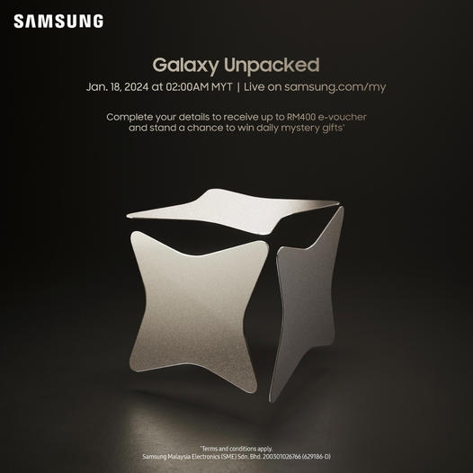 Samsung Galaxy Unpacked 2024 square image invite
