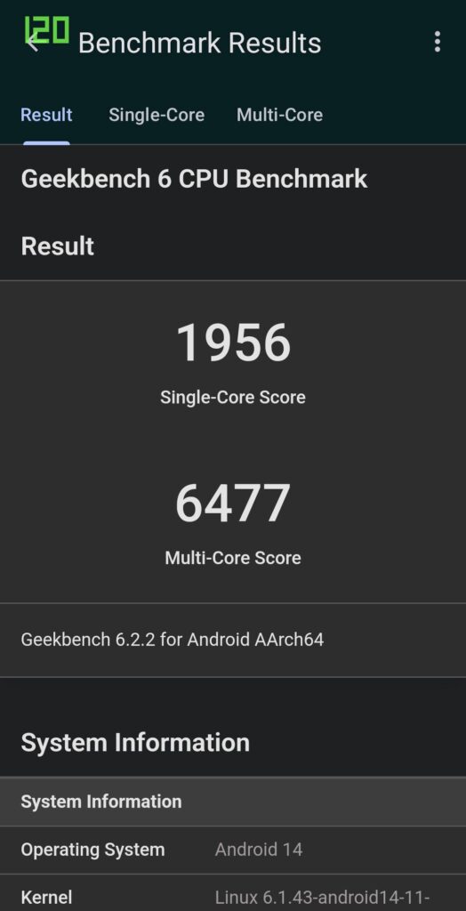 Galaxy S24 review geekbench 6