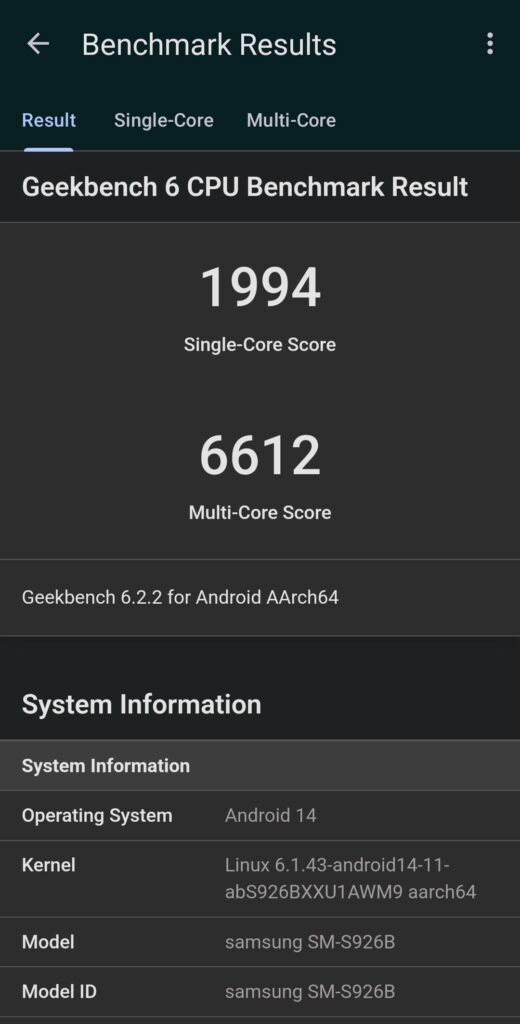 Samsung Galaxy S24 Plus Review (Exynos 2400) geekbench 6 multicore