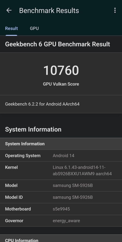 Samsung Galaxy S24 Plus Review (Exynos 2400) geekbench 6 vulkan