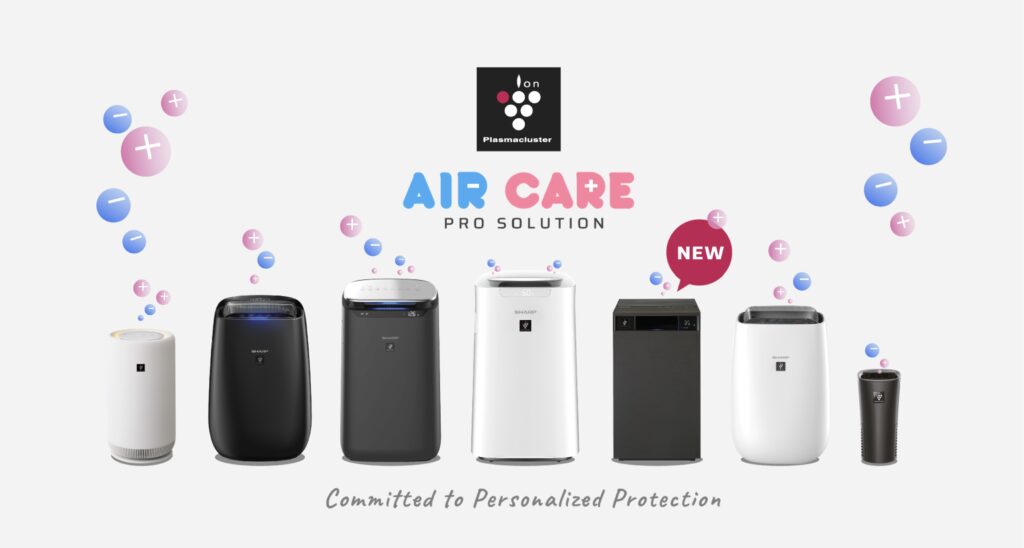 Sharp's air care pro purifier range