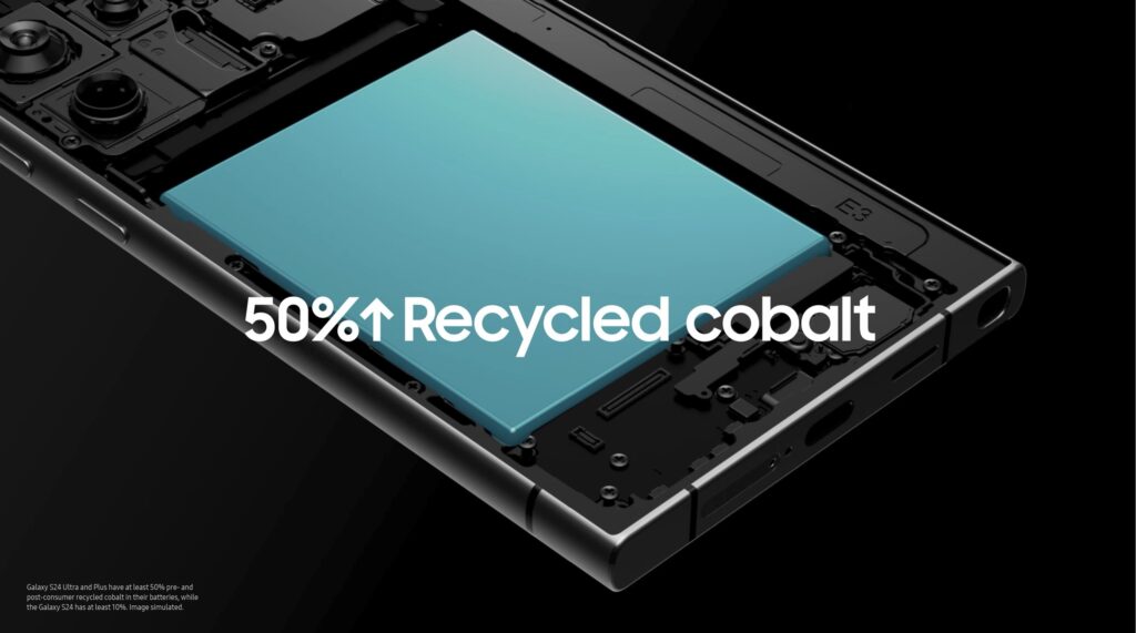 samsung galaxy s24 sustainability cobalt and rare earth