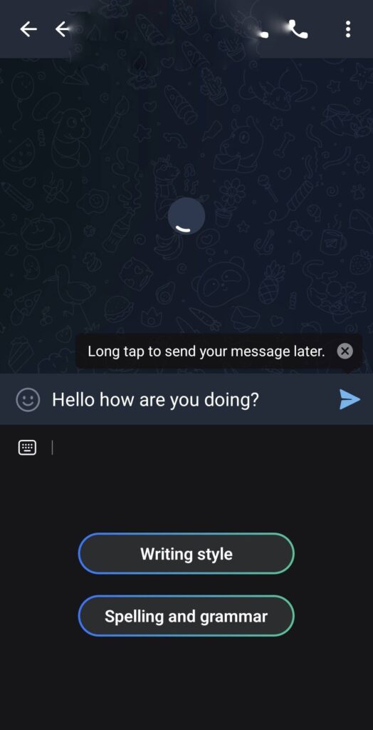 Samsung Galaxy AI Chat Assist live test 1