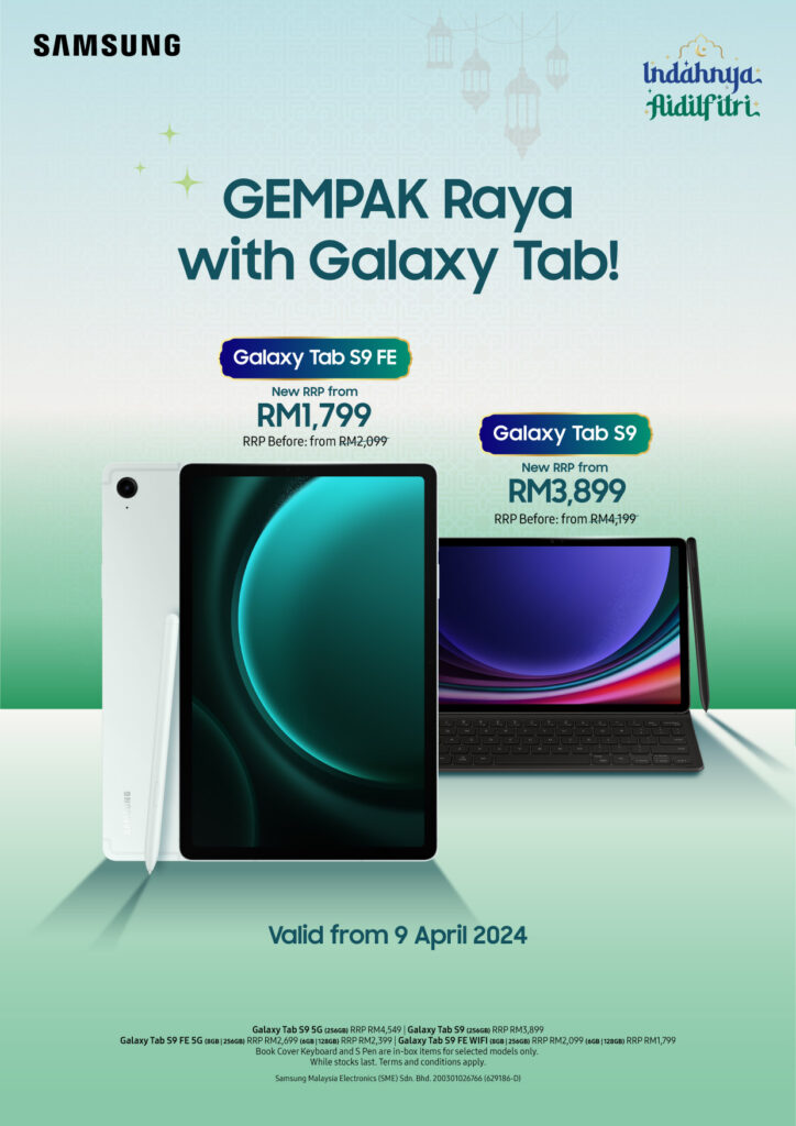 Samsung Galaxy Tab S9 256GB and Tab S9 FE Repricing