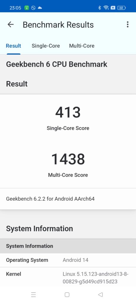 Oppo A60 Review geekbench 1
