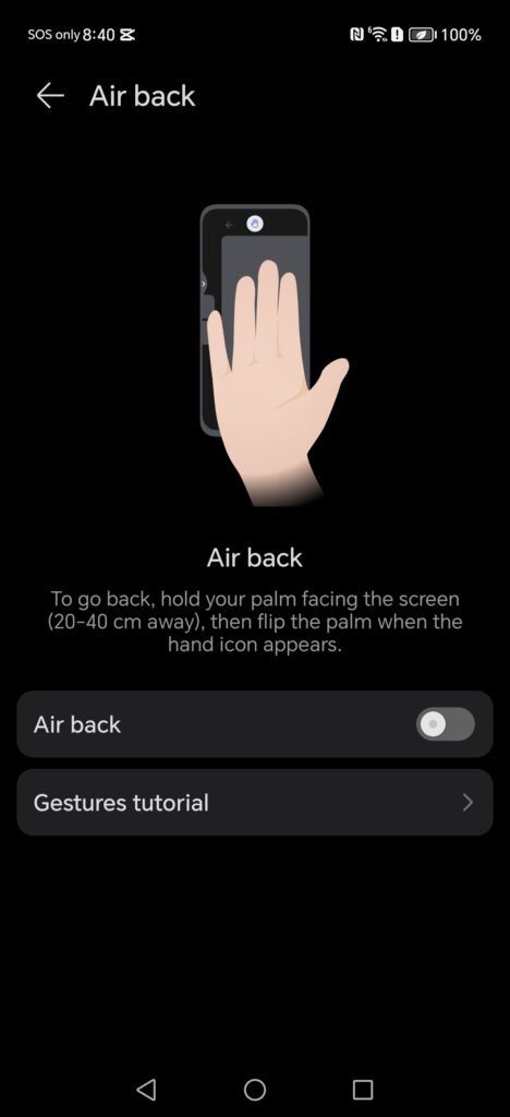 HONOR MagicOS Air Back mode