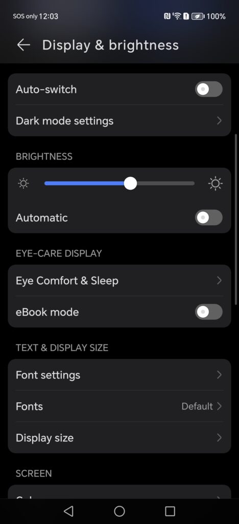 HONOR MagicOS ebook mode menu