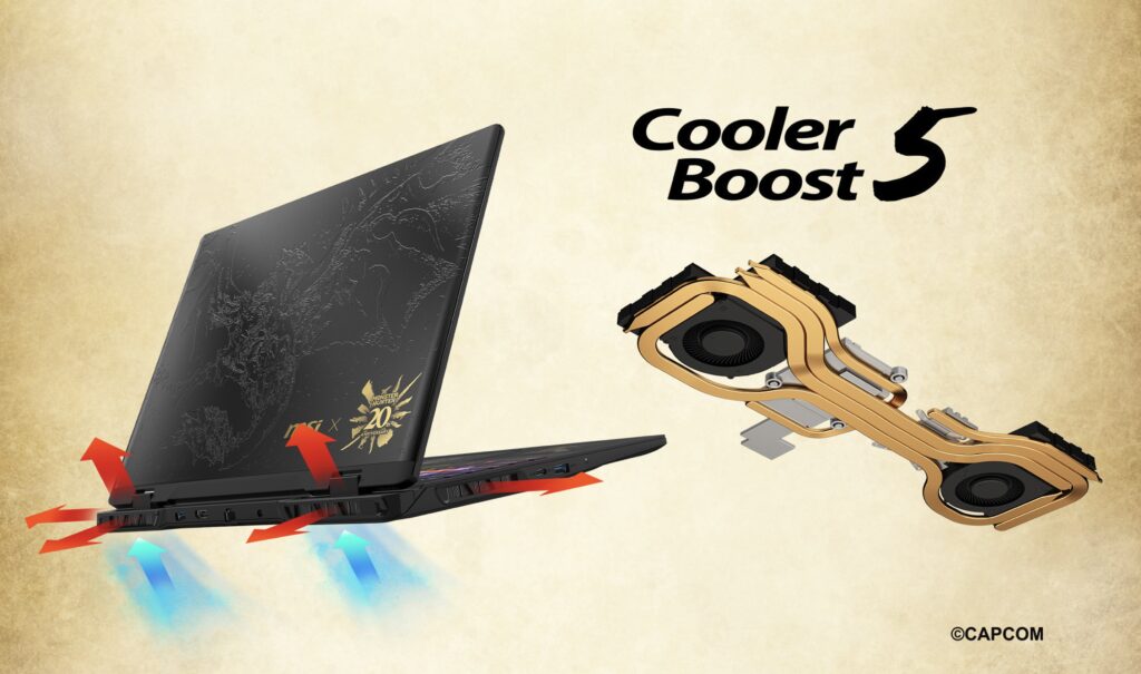 MSI Crosshair 16 HX Monster Hunter Edition cooler boost 5