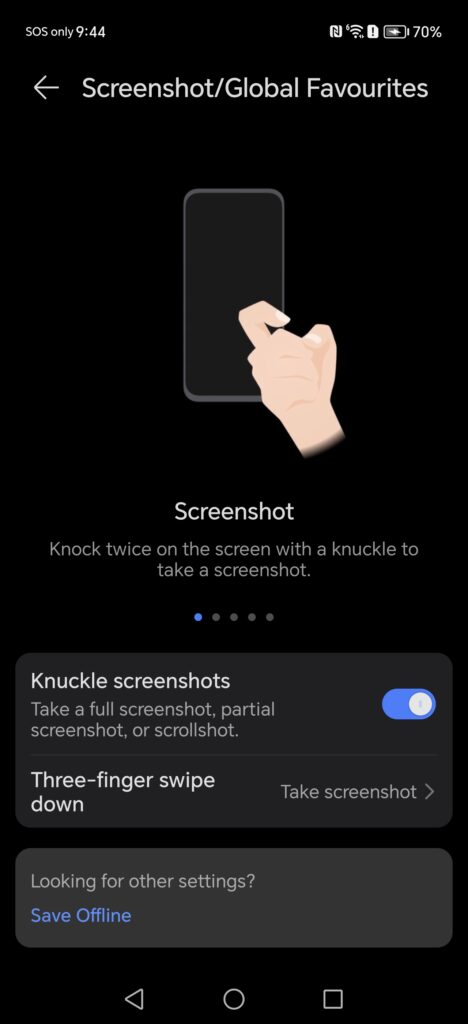 HONOR MagicOS knuckle screenshot