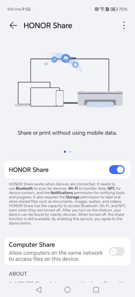 Honor MagicOS share